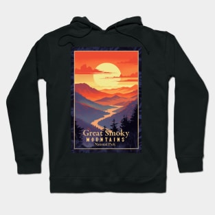 Great Smoky Mountains national park vintage travel poster Hoodie